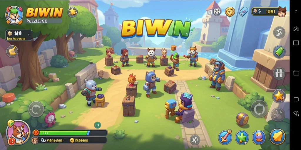 Tangkapan layar menunjukkan gameplay BIWIN yang penuh warna dan menantang.