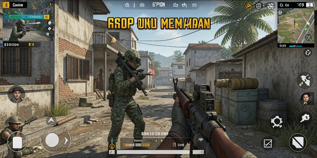 Screenshot GTPIDN menampilkan aksi tembak-menembak yang mendebarkan.