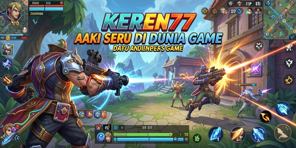 Tampilan gameplay KEREN77 dengan aksi seru dan karakter yang beragam.