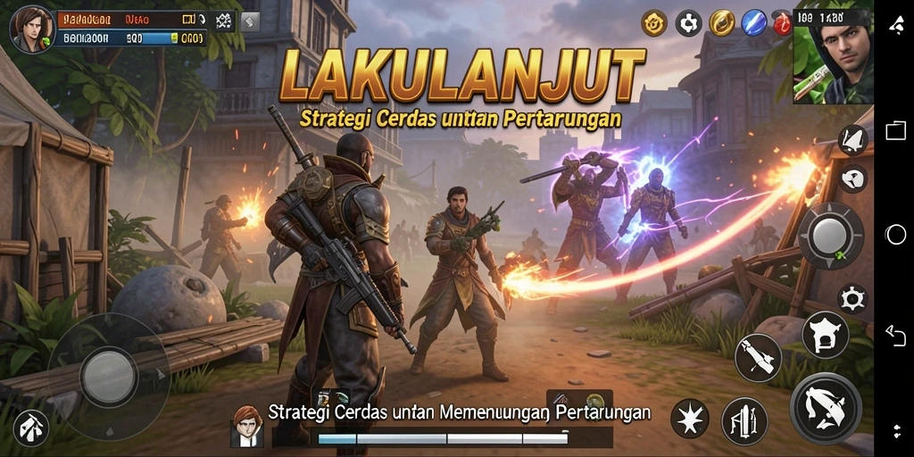 Menampilkan pertarungan dinamis dalam <strong>LAKULANJUT</strong> dengan strategi yang seru.
