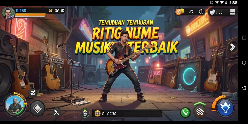 Tampilan gameplay RI188 yang seru dengan tantangan musik.