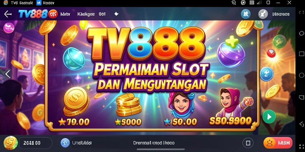 Tampilan permainan slot TV888 yang mendebarkan dan penuh warna.