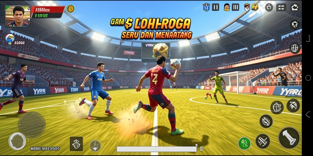 Tampilan gameplay menarik dari game olahraga YYRR.