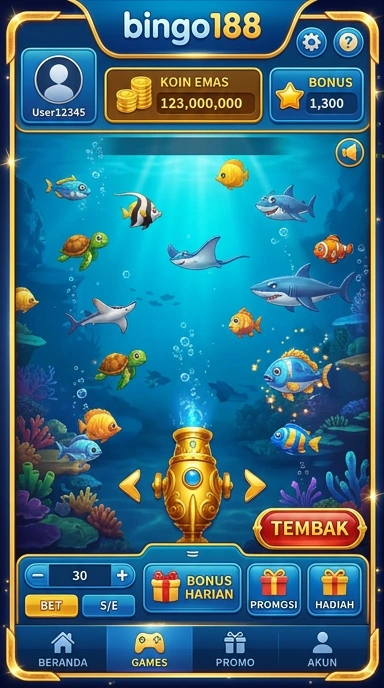 Tampilan antarmuka aplikasi bingo188 yang menarik dan mudah digunakan.